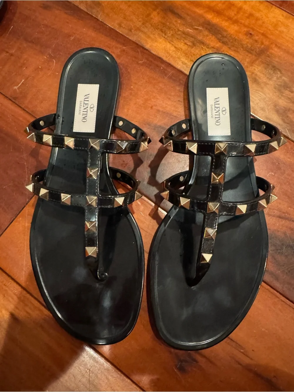 Valentino Garavani Black Jelly Sandals